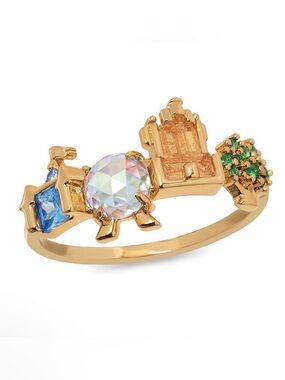 NWT Disney Parks x Girls Crew Walt Disney World 4 Park Icons Ring Gold - Size 10